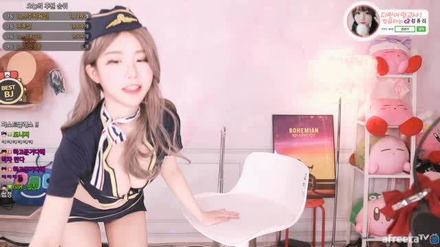 BJ♡에디린♡클립]금발녀 ] 홍콩행 에디린 비행기